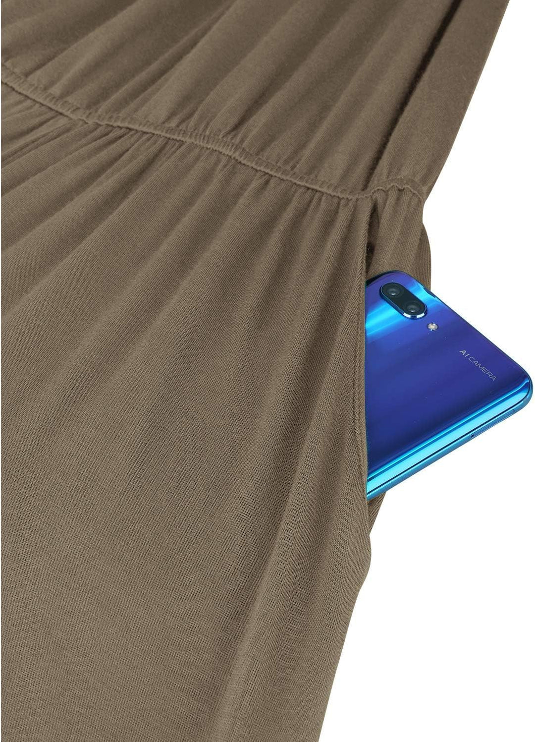 OUGES Damen Sommer Ärmellos Jumpsuit Overall Lang Hosenanzug Casual Playsuit Romper mit Taschen S Ka