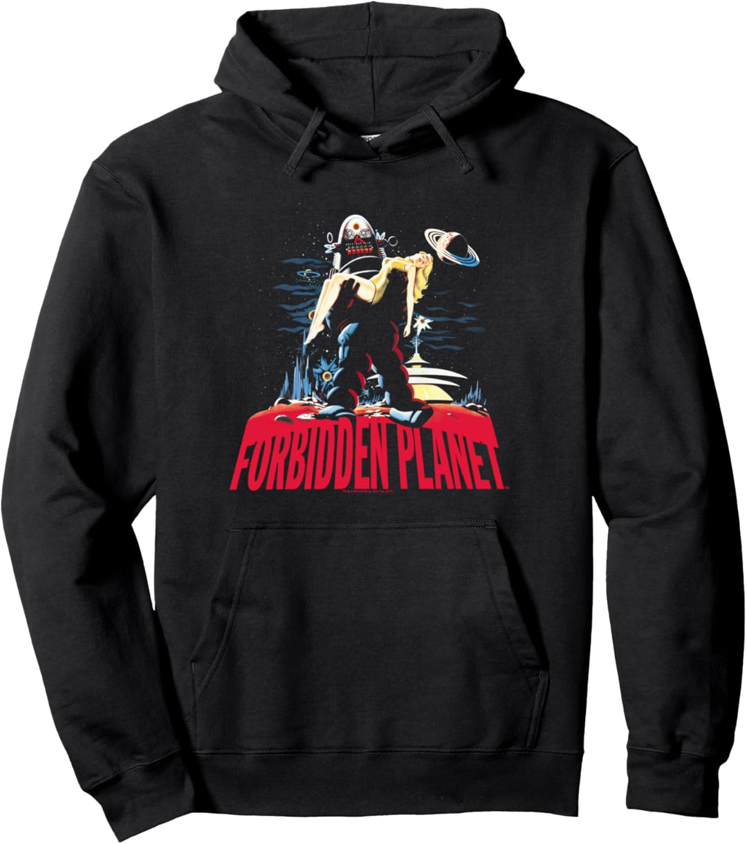 Forbidden Planet Robby and Woman Pullover Hoodie