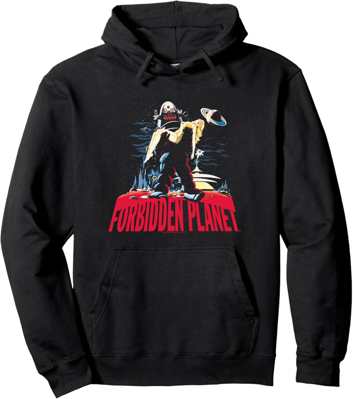 Forbidden Planet Robby and Woman Pullover Hoodie
