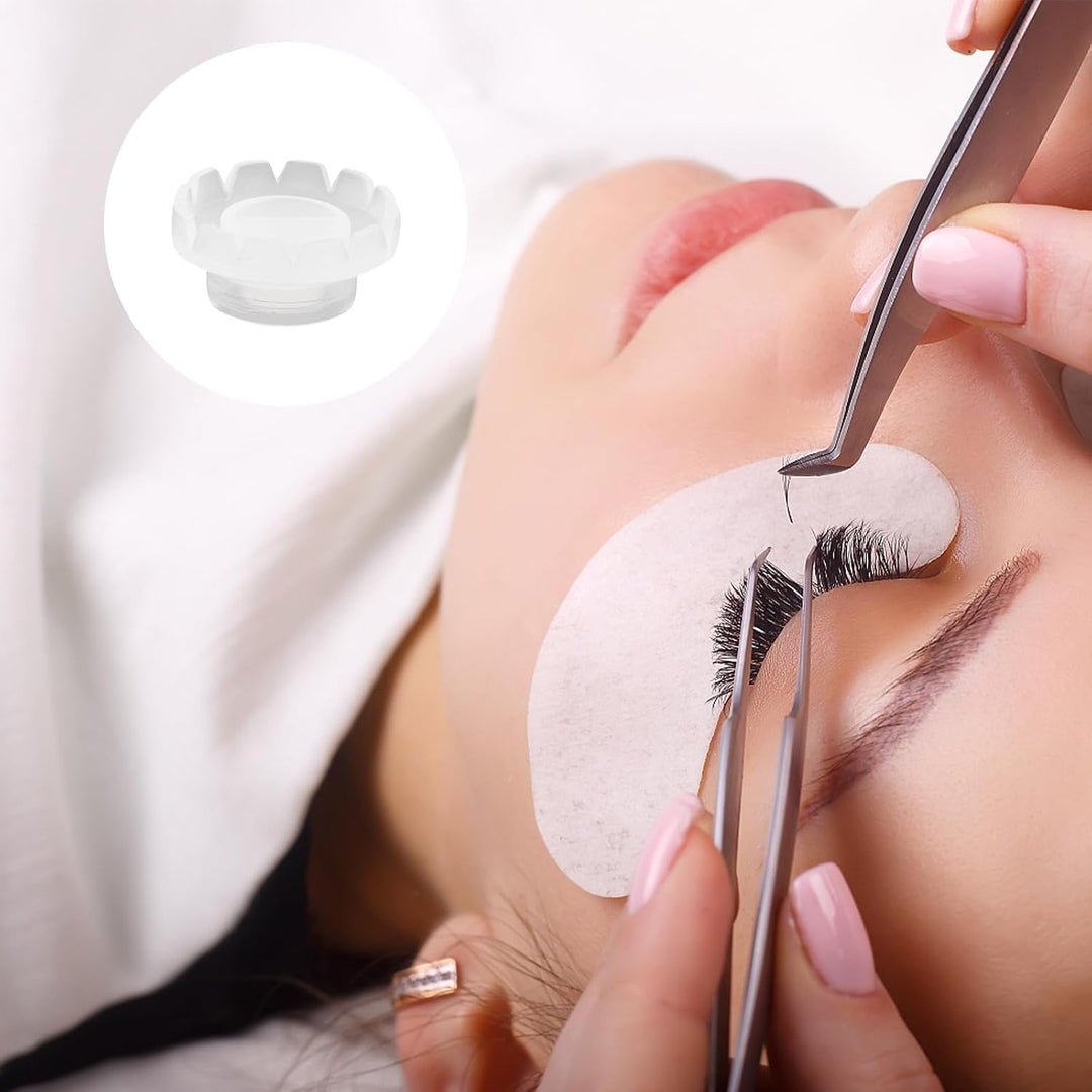 Supvox Aufbewahrungsbecher aus Weissem Kunststoff Einweg für Wimpernkleber 200 Stück Wimpernkleberha