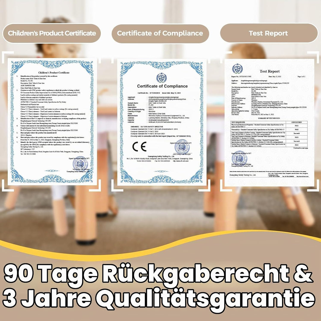 FUNLIO Kinderzimmertisch &amp; -stuhlsets, höhenverstellbar für Kinder im Alter von 3-8 Jahren, leicht a