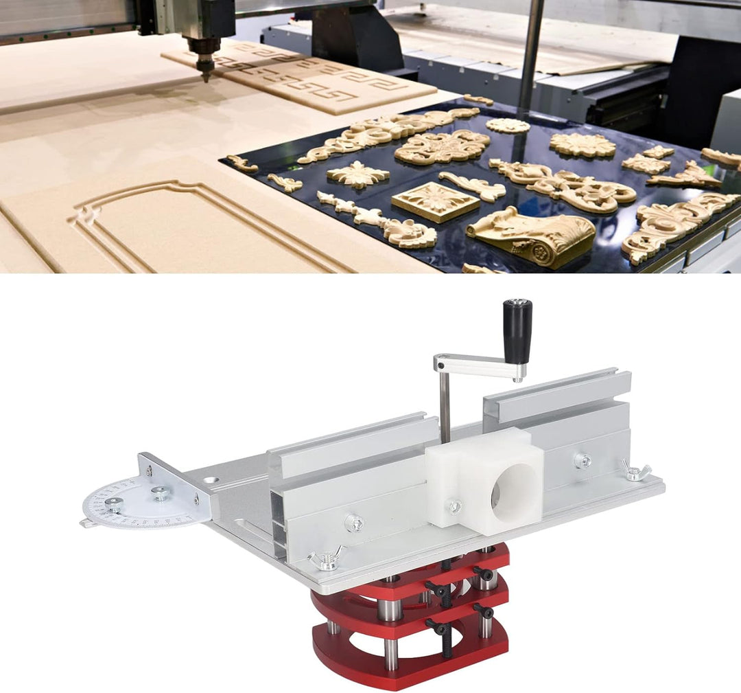 Oberfräserlift mit Oberplatte, Aluminium-Präzisionsfräser-Hebesystem mit Gehrungslehre, Holzbearbeit