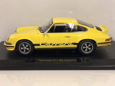 Norev- Porsche 911 RS Touring 1973-Yellow & Black Miniaturauto aus der Kollektion, 187638, Gelb/Nell