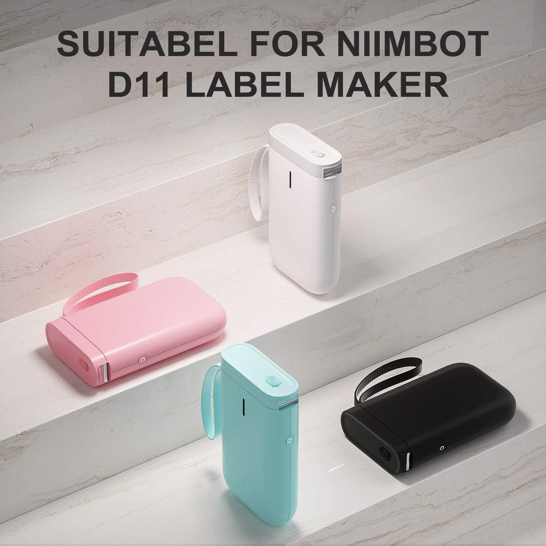 NIIMBOT Thermo Kabeletiketten, 12.5 x 109mm Etikettendrucker Thermo Papier Kompatibel mit dem D110 D