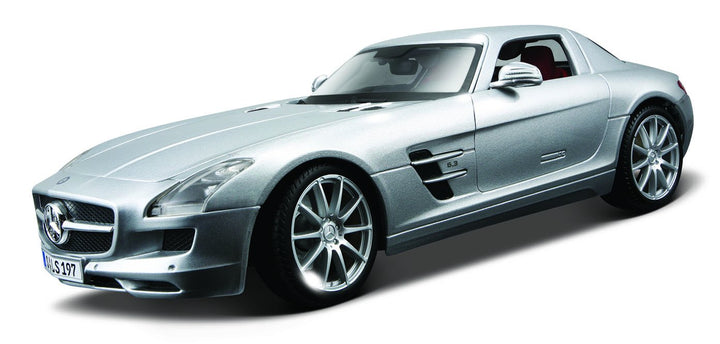 Maisto Mercedes SLS AMG, Modellauto mit Federung, Massstab 1:18, Türen und Motorhaube beweglich, Fer