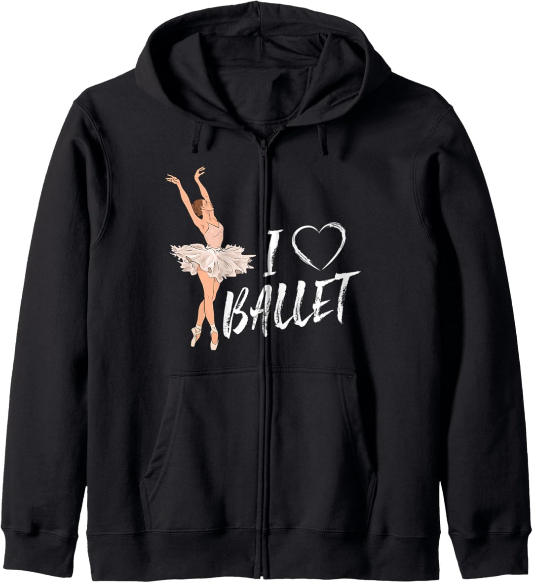 Love Ballet Dance Ballerina Musik Ballettspitze Technik Kapuzenjacke