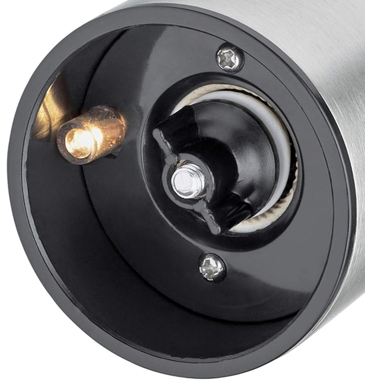 Cilio Elektrisches Mühlenset Bergamo, Batteriebetrieben, Edelstahl, Schwarz, 615012, Schwarz