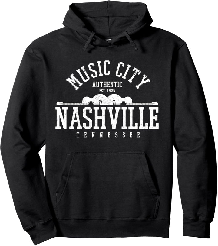 Nashville Tennessee Country Music City Gitarre Vintage Pullover Hoodie