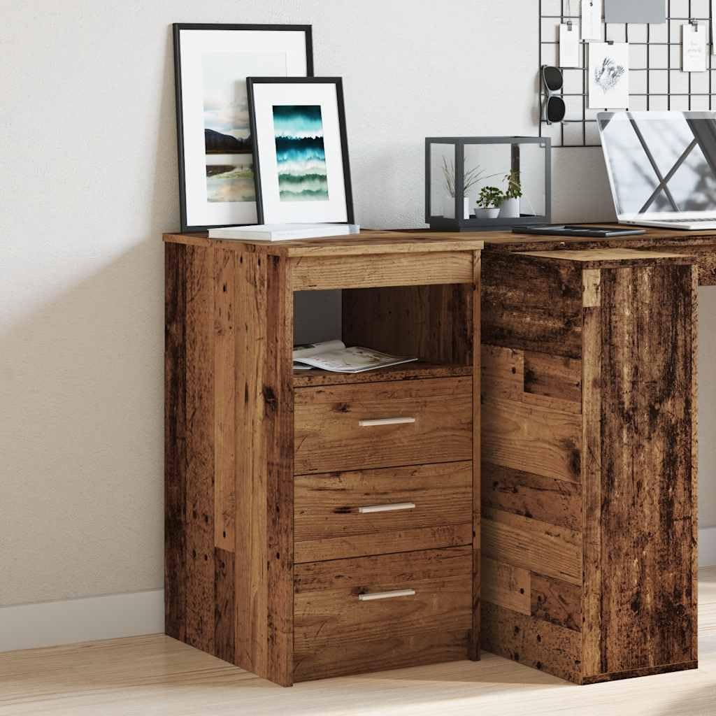 vidaXL Schubladenschrank Altholz-Optik 40x50x76 cm Holzwerkstoff, Schrank, Kommode mit Schublade, Sc