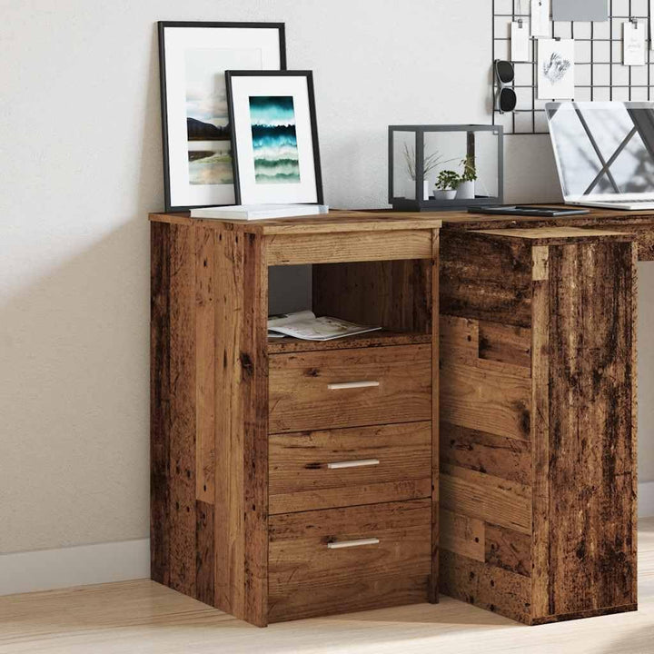 vidaXL Schubladenschrank Altholz-Optik 40x50x76 cm Holzwerkstoff, Schrank, Kommode mit Schublade, Sc