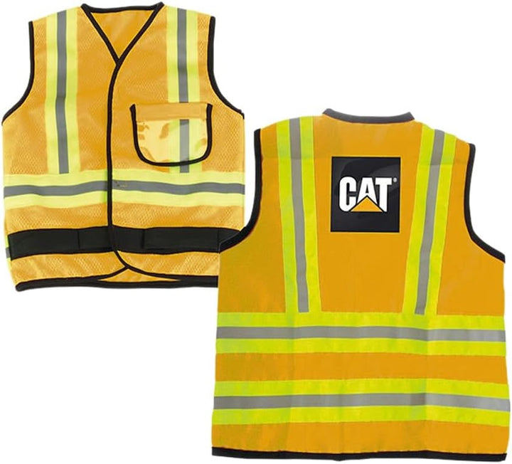 Klein Theo 3224 CAT Bauarbeiterweste | Mit Helm, Handschuhen, Brille und Ohrenschützern | Schutzwest
