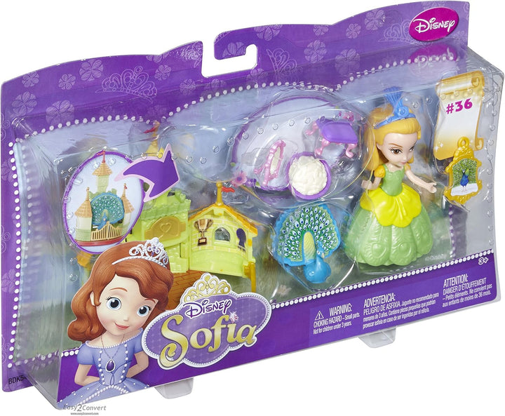 Mattel BDK54 - Disney Sofia - Prinzessin Amber &amp; Praline, der Pfau Spielset
