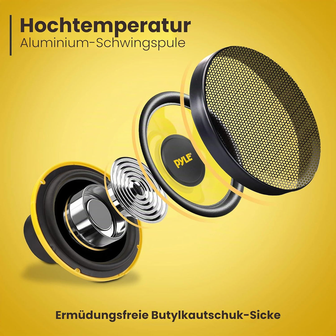 Pyle Auto Lautsprecher 8" Midbass – 600W, 4 Ohm Woofer mit 40oz Magnet, 3.1" Tiefe Klare Klangqualit