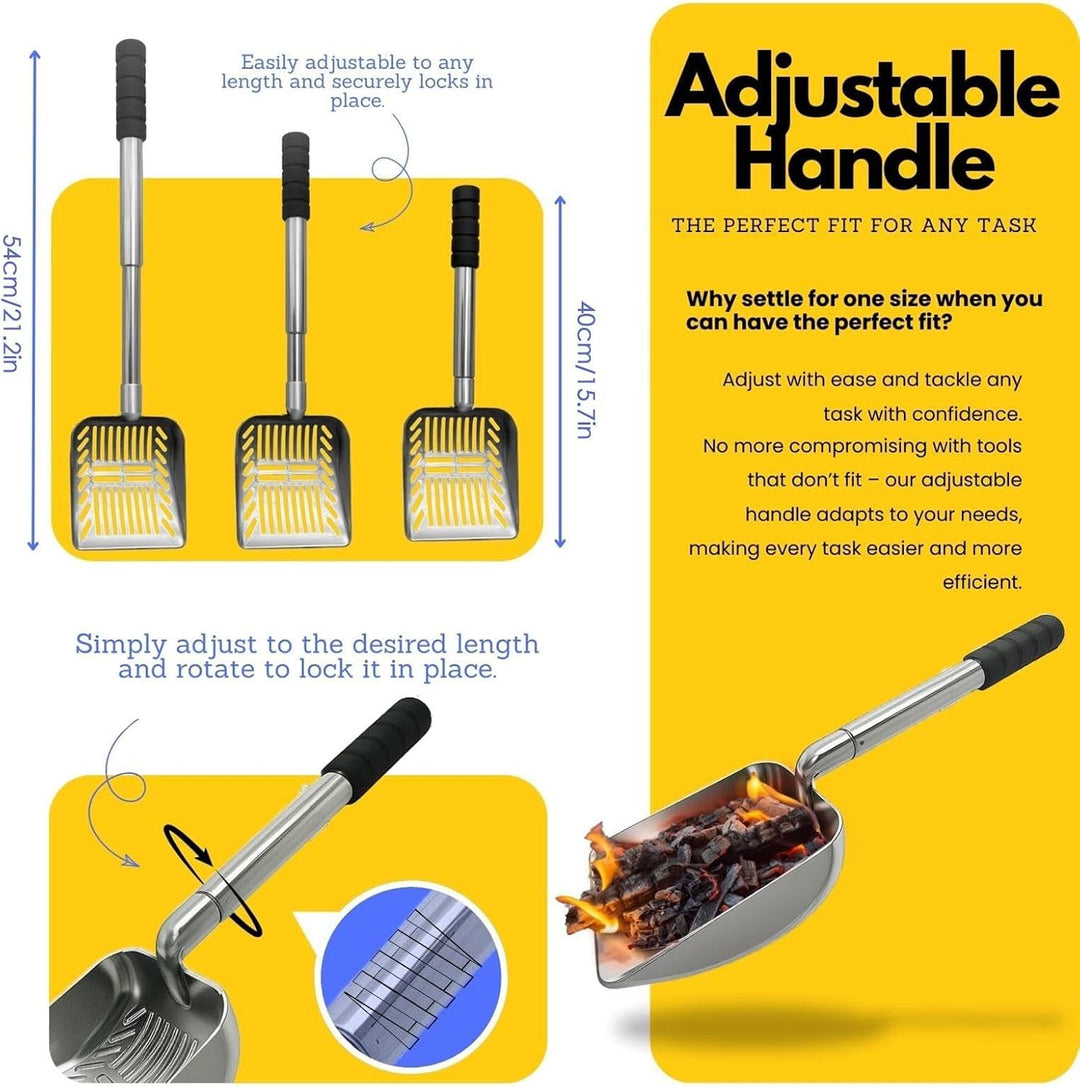 Ascheschaufel für Holzofen – Feuerstelle Aschesieb Aushöhlen | Edelstahl Holzkohleschaufel zum Trenn