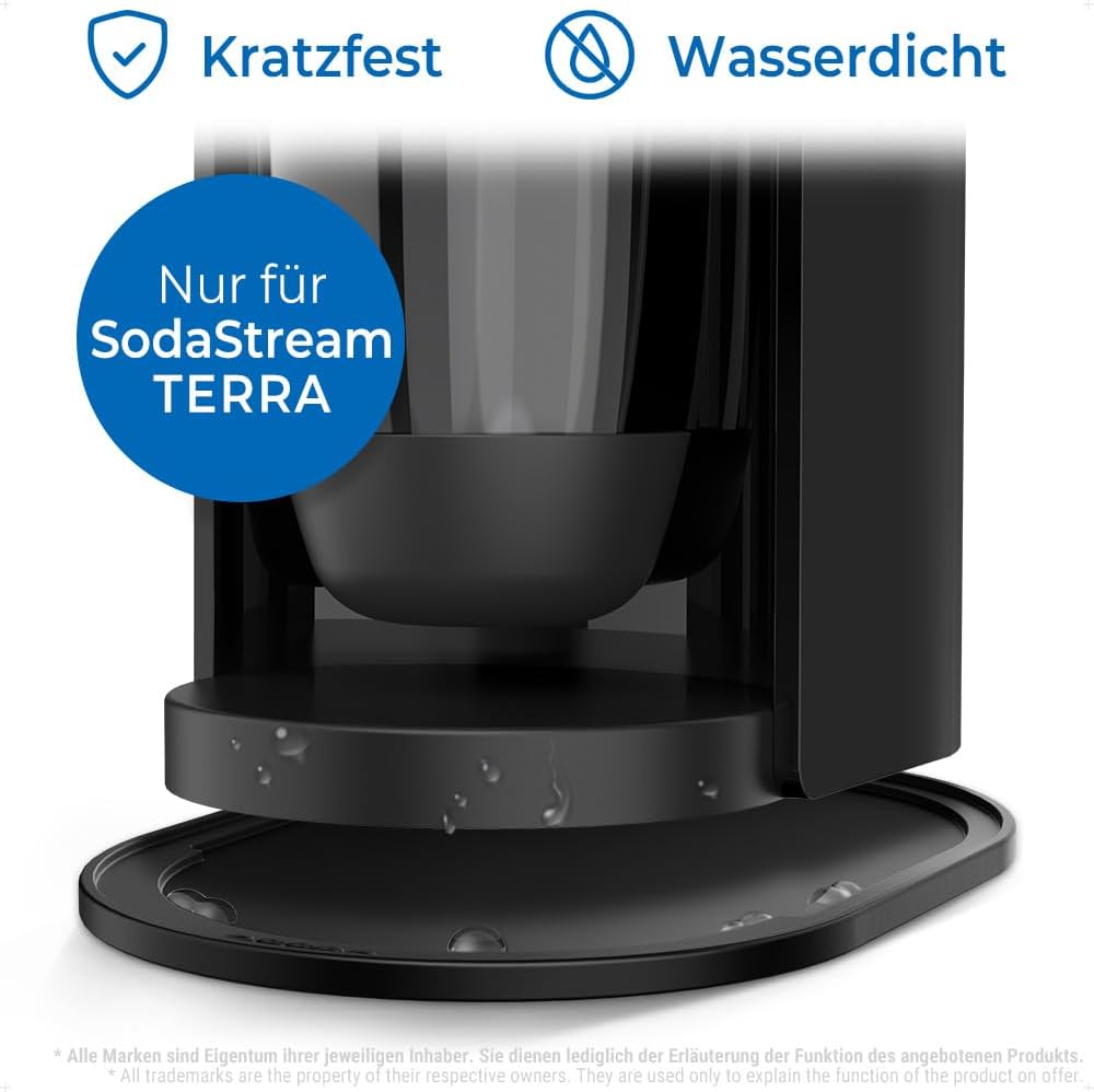ecooe Silikon Abtropfmatte NUR für SodaStream Terra Trockenmatte Unterlage Abtropfschale Zubehör fü