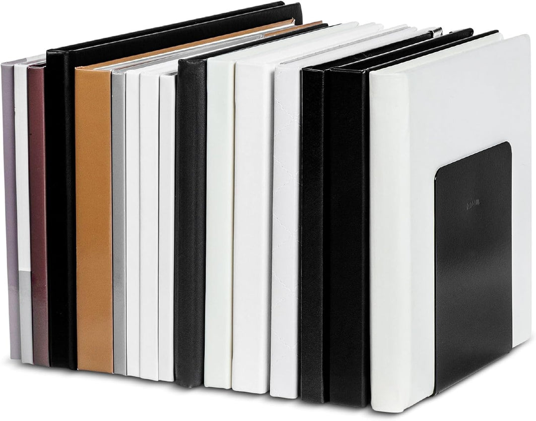 MAUL Buchstütze aus Metall (2er Pack) 14x12x14cm | Bücherhalter, Organzier für Kinder, Bücher, Büro,