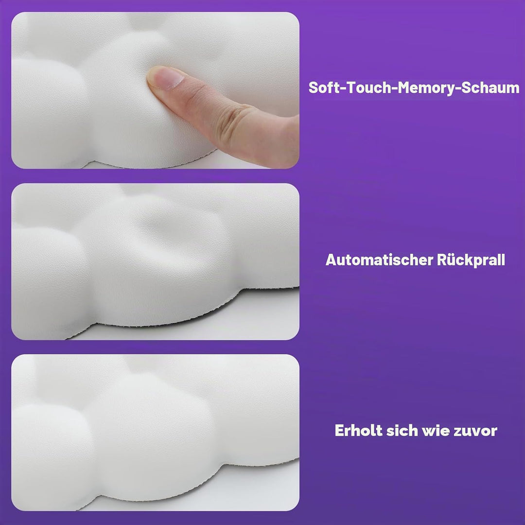 MoKo Wolke Handgelenkauflage, Ergonomisch Weich Cloud Handauflage Tastatur Maus Handballenauflage Se