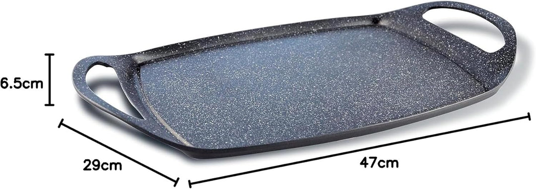 Pensofal, Pen 8551, Grillplatte 47x29cm aus Aluguss, Serie BioStone®, schwarz
