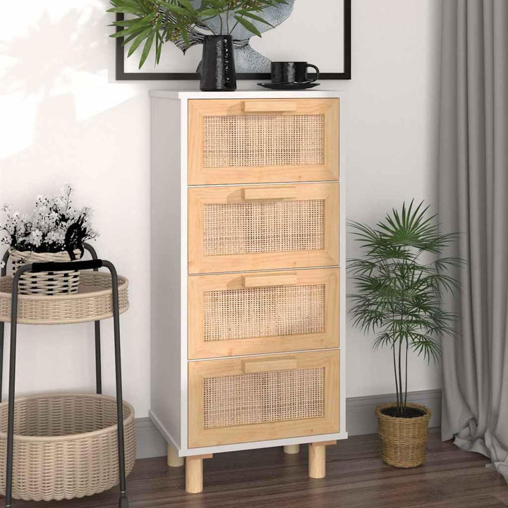 vidaXL Sideboard mit Schubladen Schrank Anrichte Beistellschrank Kommode Schubladenschrank Weiss 40x
