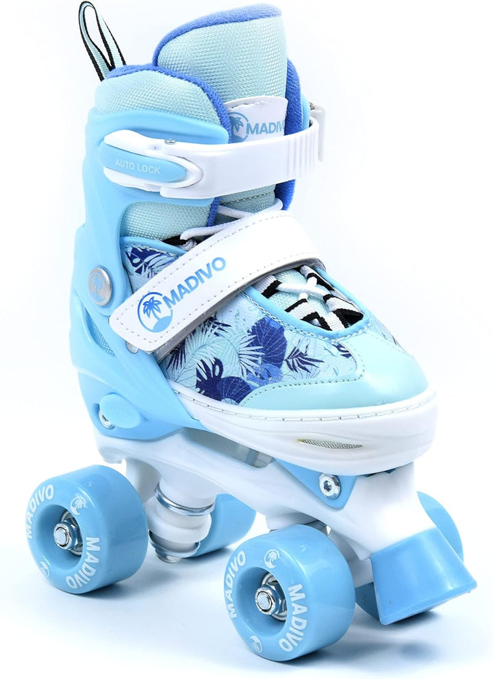 MADIVO Tropic Kinder Rollschuhe VERSTELLBAR | Ideal für Mädchen und Damen | Grössenverstellbare Roll