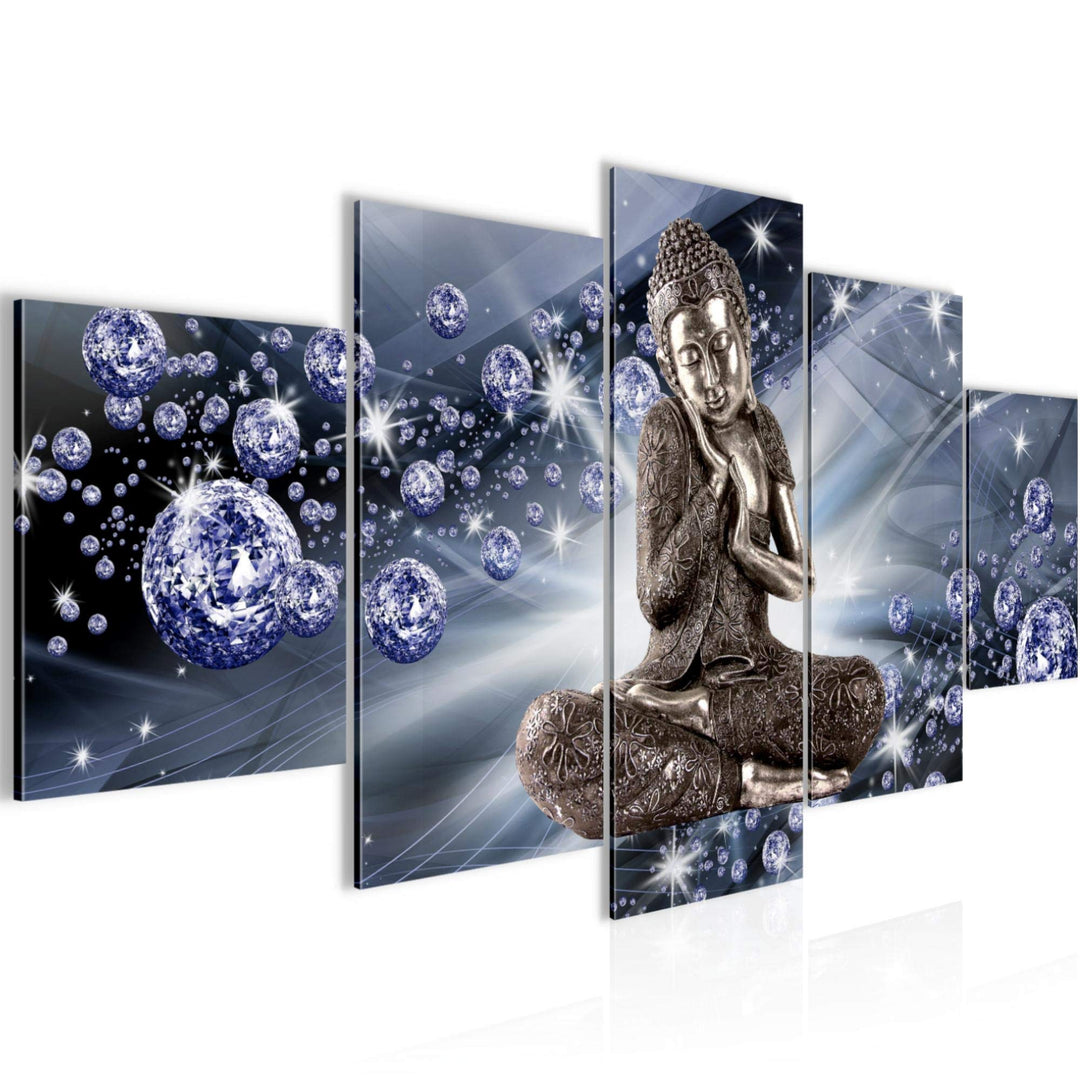 Runa Art Wandbilder Buddha Feng Shui 5 Teilig Bild auf Vlies Leinwand Deko Wohnzimmer Schlafzimmer A