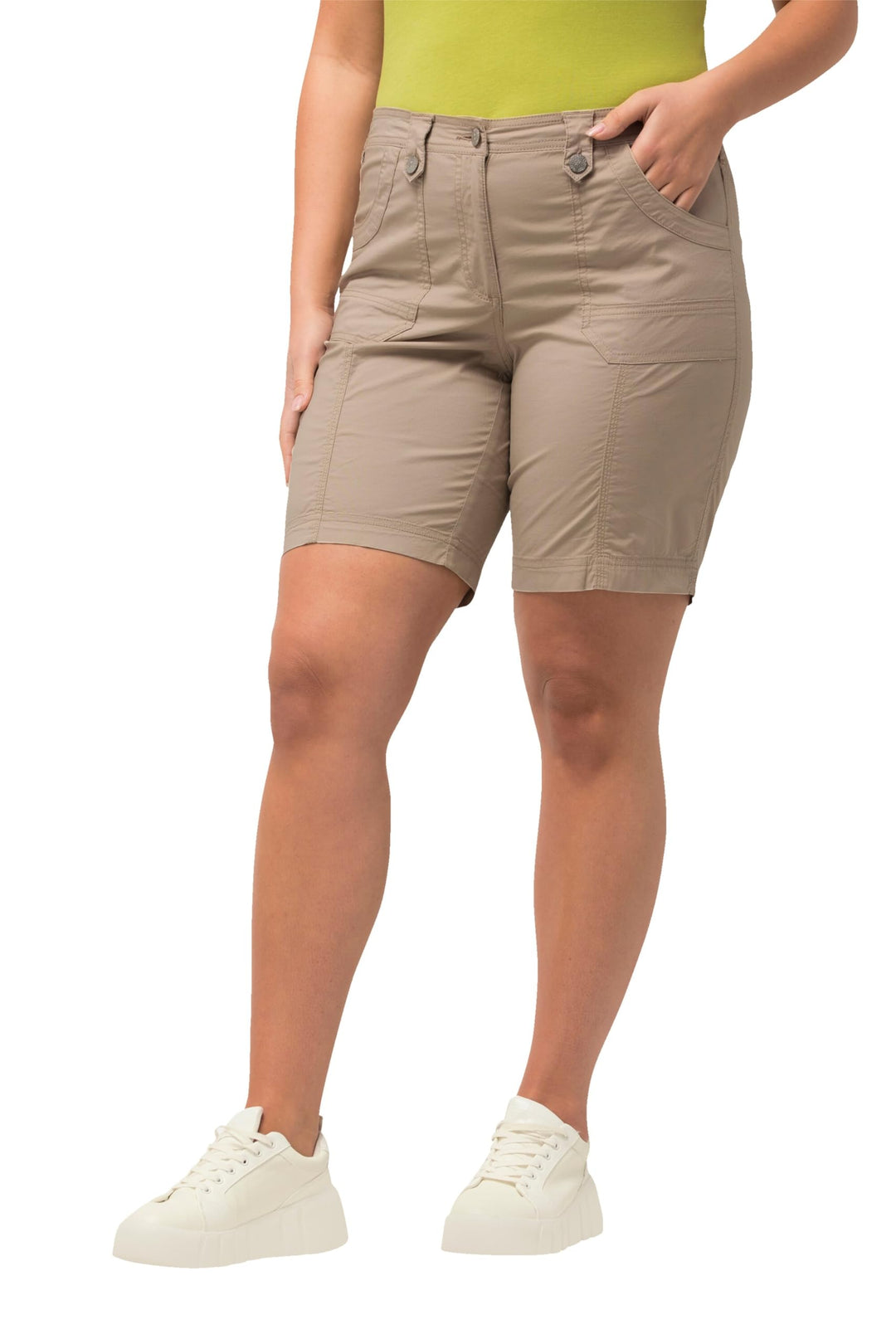 Ulla Popken Damen Hose 44 Kitt, 44 Kitt