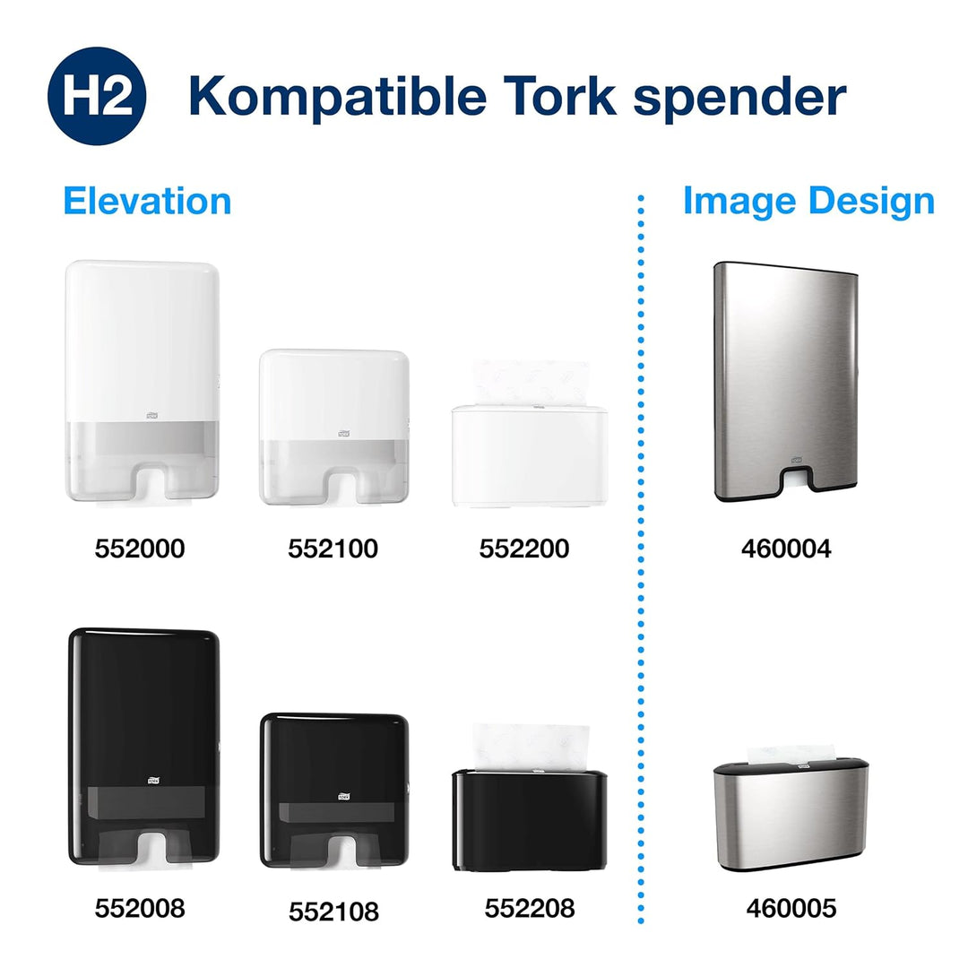 Tork Xpress weiche Multifold Papierhandtücher 120289 - H2 Advanced umweltbewusste Falthandtücher für