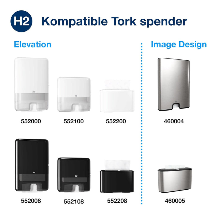 Tork Xpress weiche Multifold Papierhandtücher 120289 - H2 Advanced umweltbewusste Falthandtücher für
