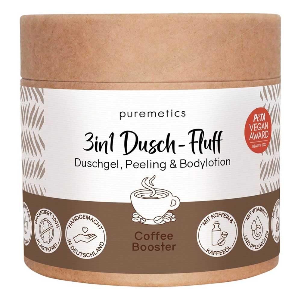 puremetics 3in1 Dusch-Fluff, Coffee Booster, 250g