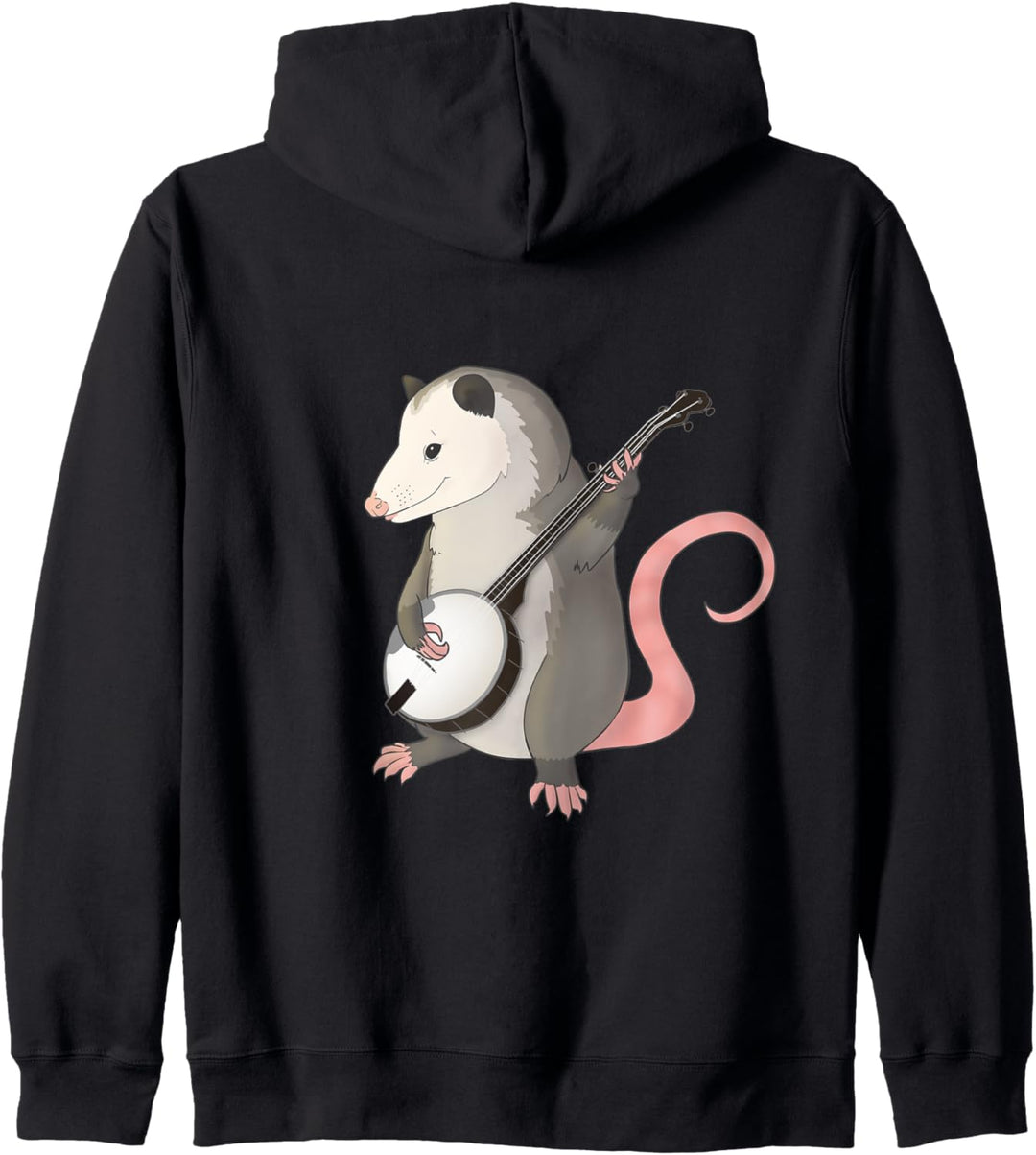 Opossum spielt Banjo Kapuzenjacke