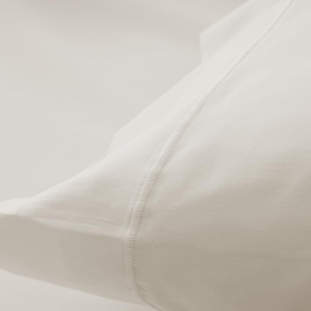 COTTON ARTean Bettwäsche-Set aus ägyptischer Baumwolle, Fadenzahl 300, Beige, 90 x 190/200, 100 % äg