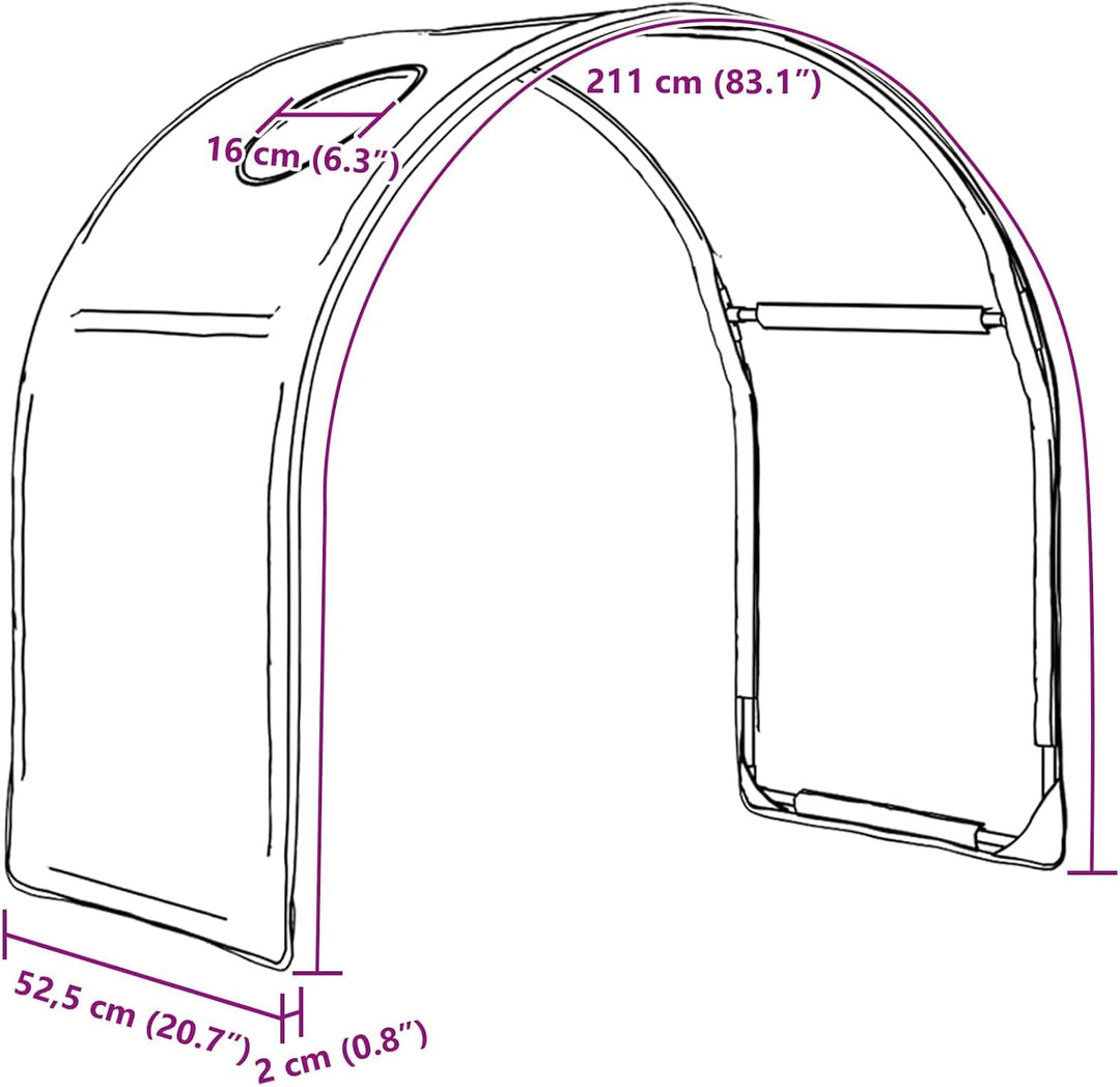Bettunnel 2 Stück Rot 211 x 52,5 x 2 cm Polyester für Schlafzimmer, gemütliche Ecke, stabiles Design