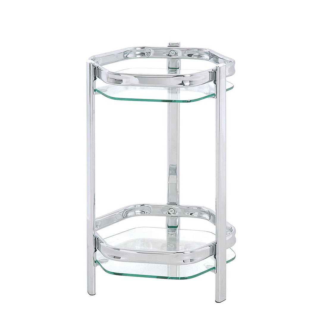 HAKU Möbel Blumensäule, Glas, chrom, Ø 28 x H 45 cm 45 x 28 cm, 45 x 28 cm