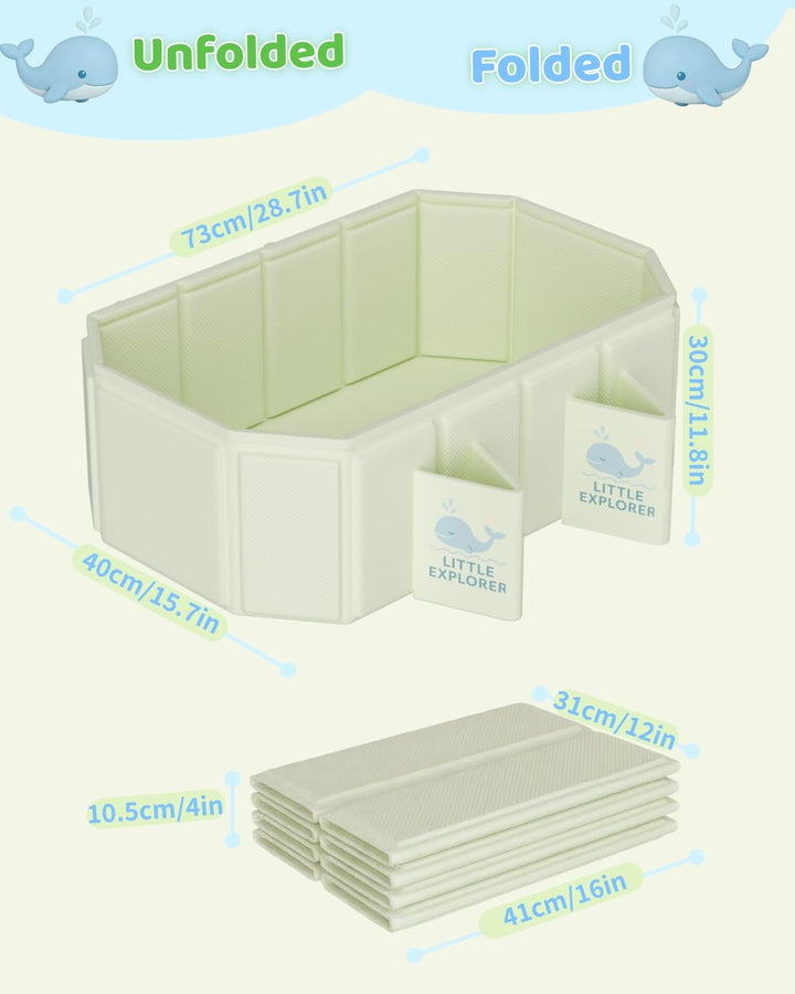 Babywanne Faltbar für Babys &amp; Kleinkinder von 0–6 Jahren, Klappbare Babybadewanne für Dusche &amp; Bad,