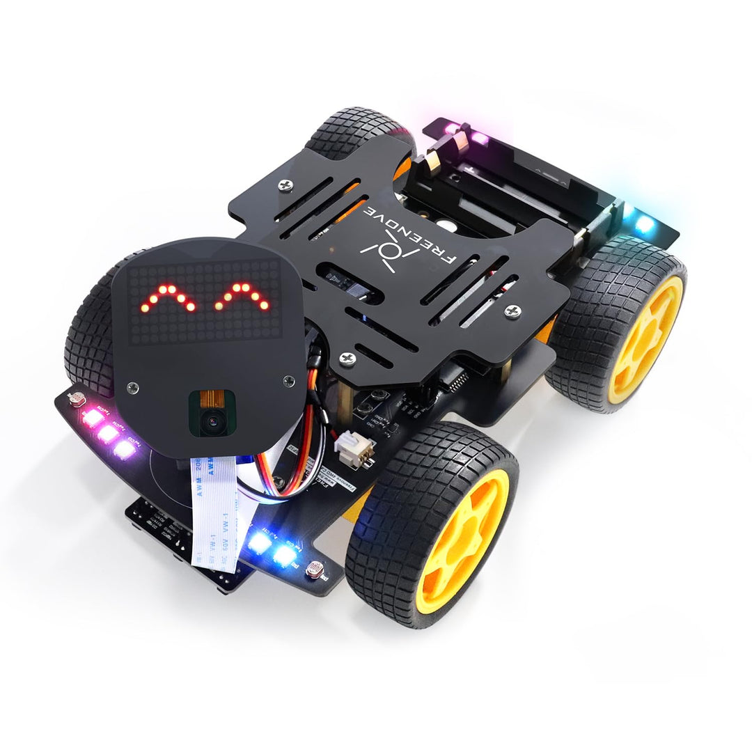 FREENOVE 4WD Car Kit for ESP32 CAM (Included), Dual-core 32-bit 240 MHz Microcontroller, Camera, Dot