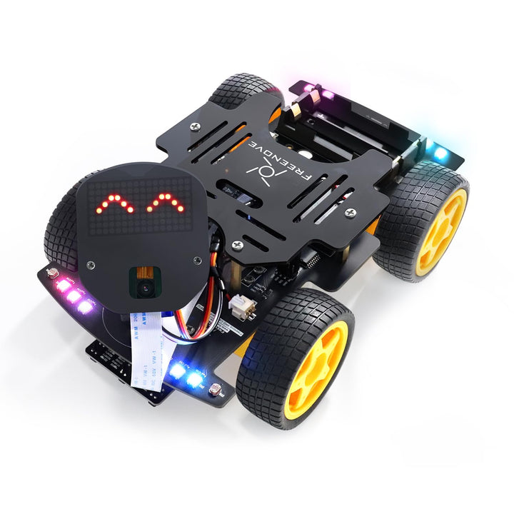 FREENOVE 4WD Car Kit for ESP32 CAM (Included), Dual-core 32-bit 240 MHz Microcontroller, Camera, Dot