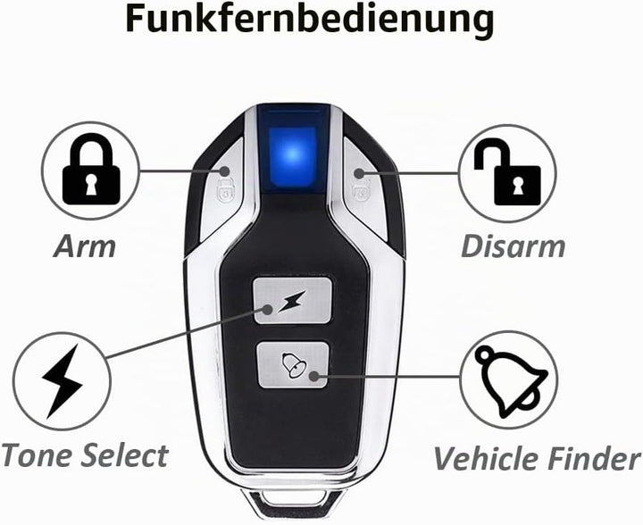 Lancoon Verbesserter Fahrrad Alarm 2 Packungen, 110dB Diebstahlsicherung Sensor Wasserdicht Für Moto
