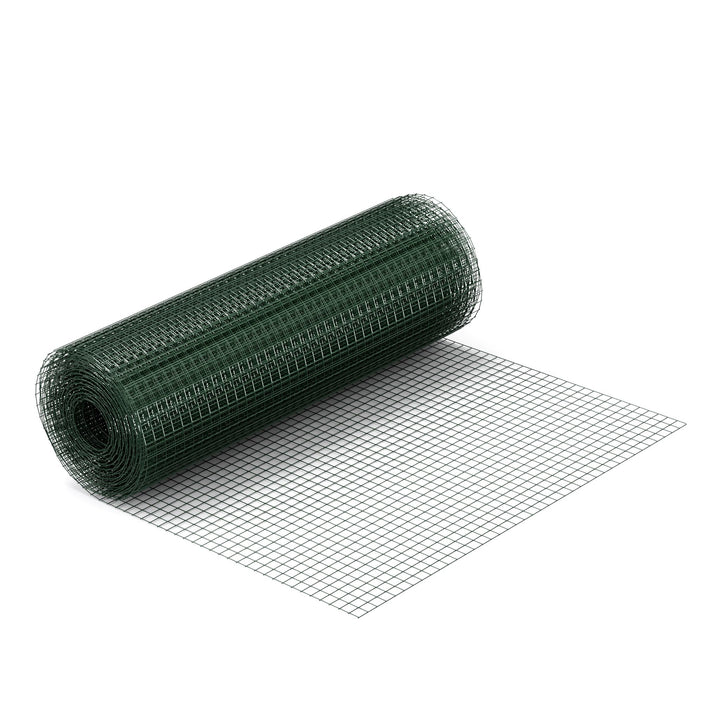 Wiltec Maschendrahtzaun Grün 1x5 m 50 cm Höhe 0,9 mm Stärke 12x12 mm Maschengrösse, Volierendraht 4-