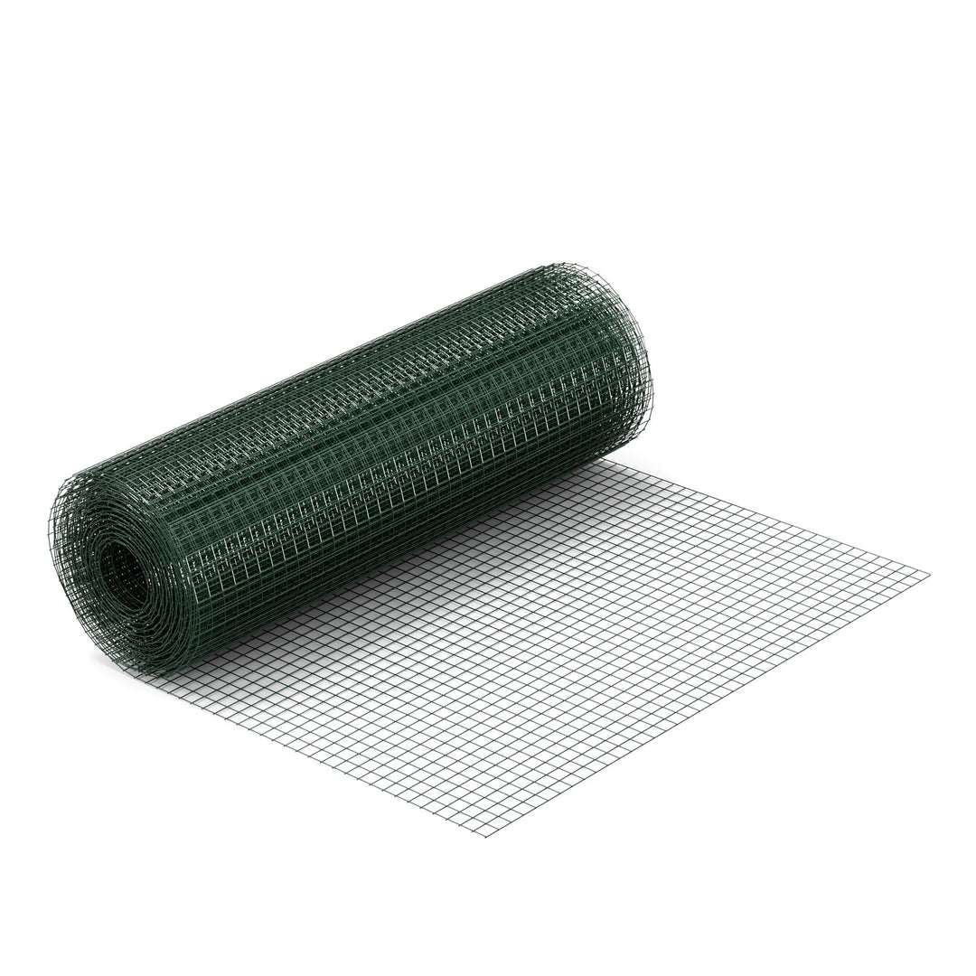 Wiltec Maschendrahtzaun Grün 1x10 m 50 cm Höhe 0,9 mm Stärke 12x12 mm Maschengrösse, Volierendraht 4