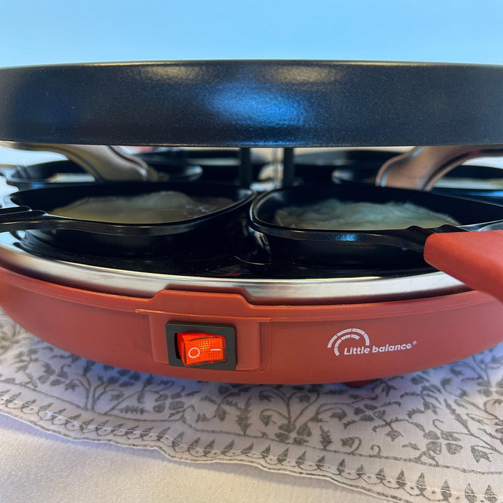 LITTLE BALANCE 8947 Cheese &amp; Fun, Raclette Grill, 2-in-1, für bis zu 6 Personen, PFAS-frei, 800 W, C