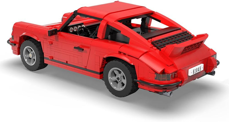 CaDA Classic German Sports Car 1:12.5, rot, 1429 Teile (kompatibel mit Lego Technic), C61045W, Maste