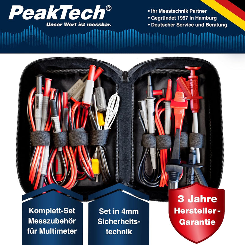 Peak Tech P 8200 – Messzubehör Set für Digital Multimeter Single, Single