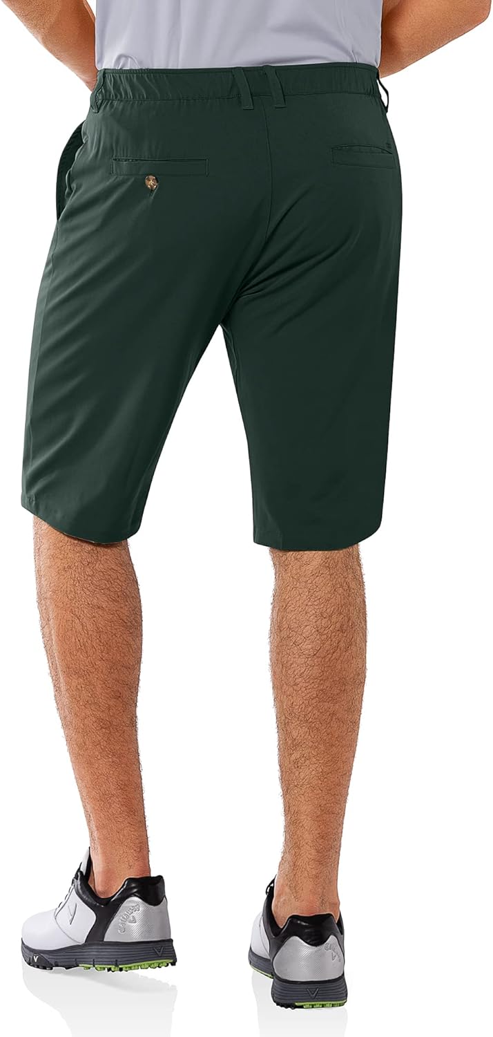 33,000ft Herren Golf Shorts Stretch Kurze Golfhosen Leichte Schnelltrocknende 11" Bermuda Shorts Kur