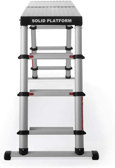 Telesteps 61209-101 Arbeitsbühne mit durchgezogener Linie und 3 Höhen, Silber 61209-101 Solid Line W