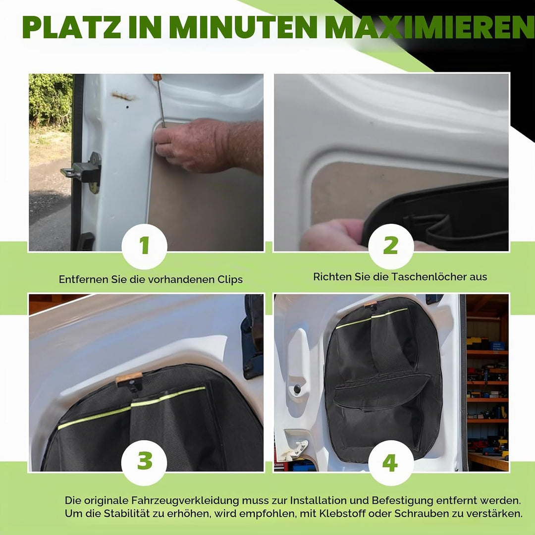 Scheunentor-Aufbewahrungsorganizer kompatibel mit Peugeot Partner &amp; Citroen Berlingo 2008-2018, 2 Pc