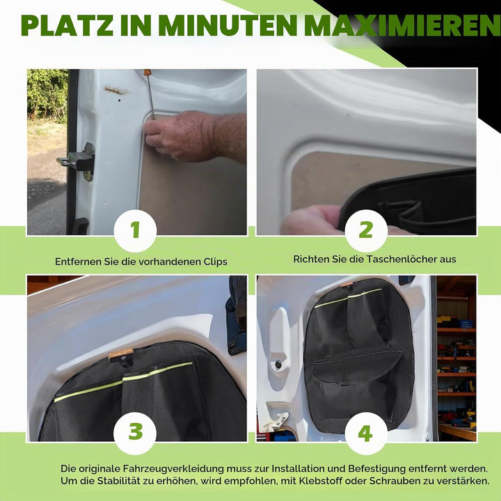 Scheunentor-Aufbewahrungsorganizer kompatibel mit Peugeot Partner &amp; Citroen Berlingo 2008-2018, 2 Pc