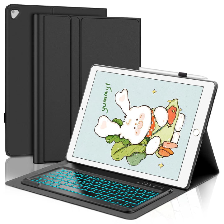 Tastatur für iPad Pro 12.9 2/1 Generation 2017/2015 mit Beleuchtete, Hülle mit Tastatur für iPad Pro