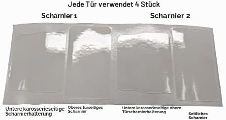 Rock Stopperz Türscharnierschutz-Set – kompatibel mit Jeep Wrangler JLU/Gladiator – 4-Türer (2019 -