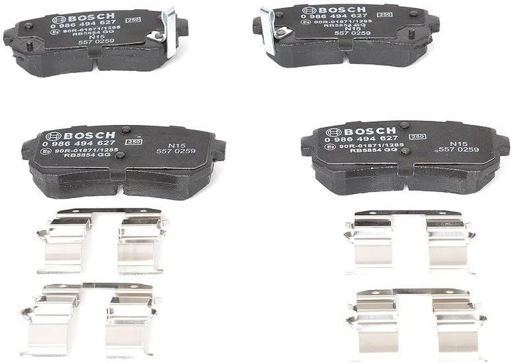 Bosch BP1051 Bremsbeläge - Hinterachse - ECE-R90 Zertifizierung - vier Bremsbeläge pro Set