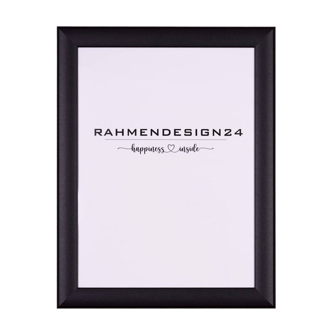 Rahmendesign24 Bilderrahmen Fiona 60x80 (POSTERFORMAT) Schwarz (matt) Fotorahmen, Wechselrahmen, Pos
